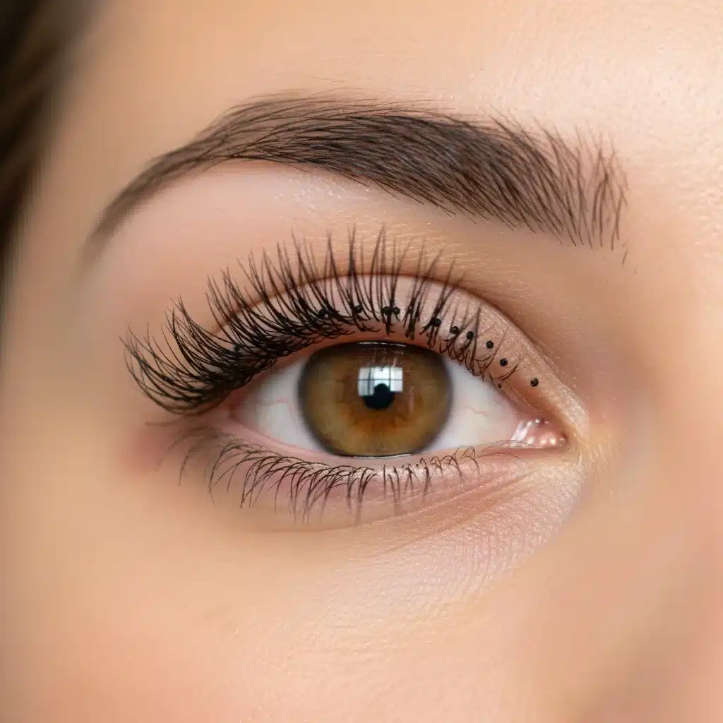 Línea de pestañas con maquillaje permanente 'lash enhancement', dando la ilusión de pestañas más densas de forma natural.
